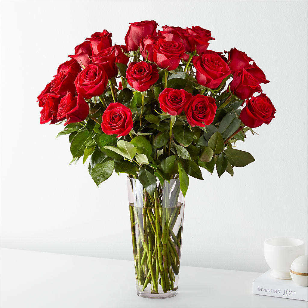 Long Stem Red Rose Bouquet – Schoodic In Bloom, Winter Harbor ME