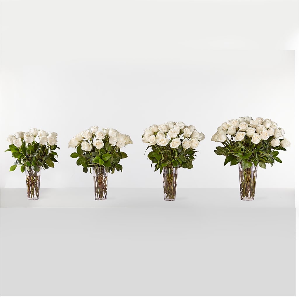 Long Stem White Rose Bouquet – Schoodic In Bloom, Winter Harbor ME