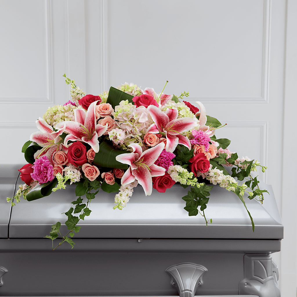 Splendid Grace Casket Spray – Schoodic In Bloom, Winter Harbor ME
