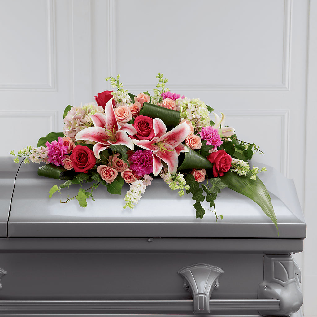 Splendid Grace Casket Spray – Schoodic In Bloom, Winter Harbor ME