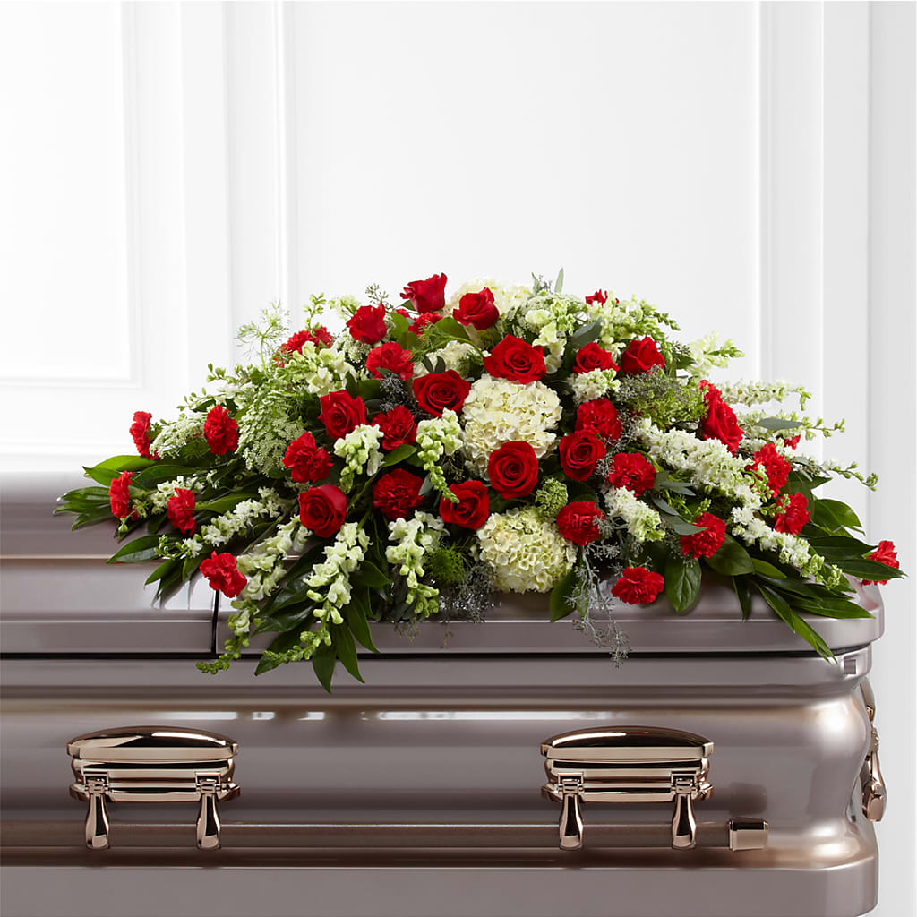 Sincerity Casket Spray – Schoodic In Bloom, Winter Harbor ME