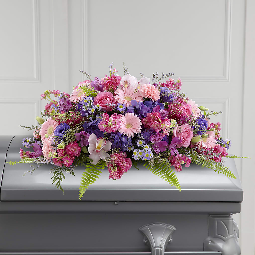 Glorious Garden Casket Spray – Schoodic In Bloom, Winter Harbor ME
