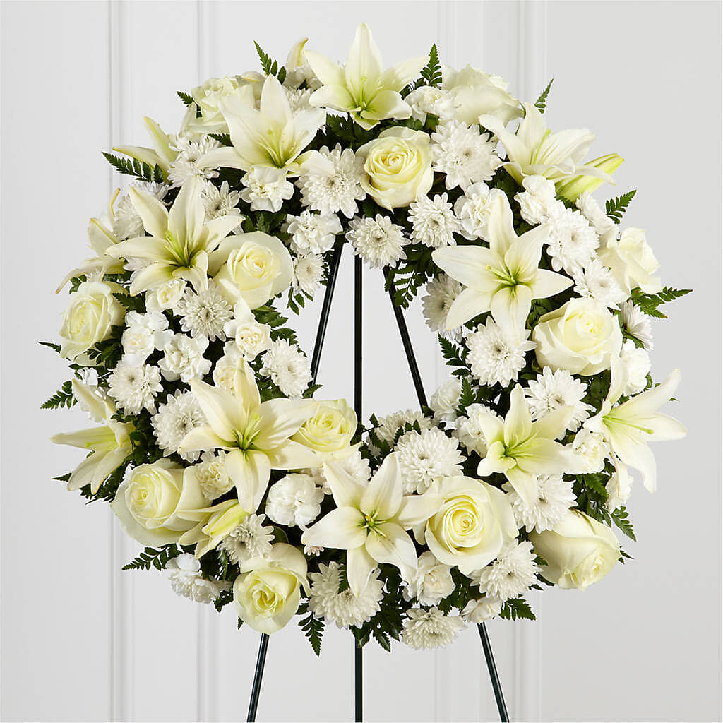 Treasured Tribute Wreath – Schoodic In Bloom, Winter Harbor ME