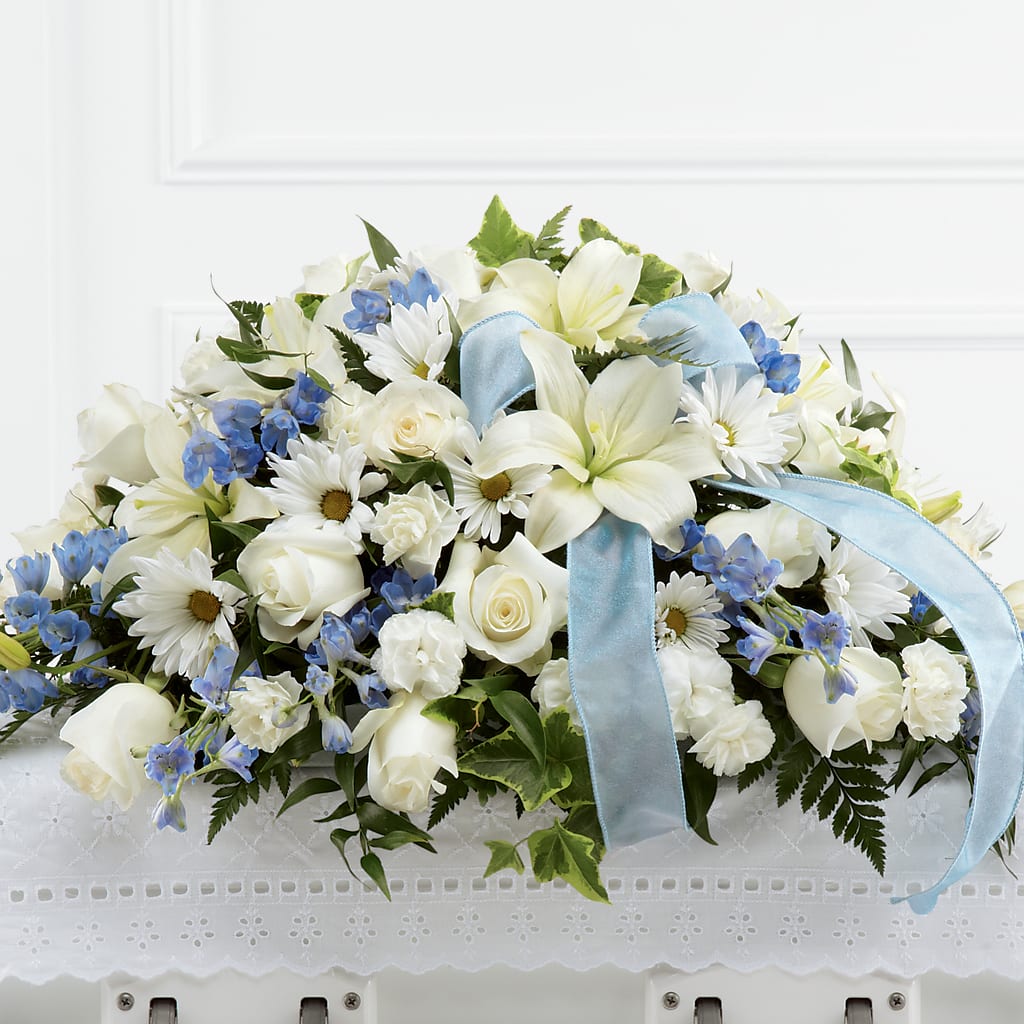 Tender Treasure Casket Spray – Schoodic In Bloom, Winter Harbor ME
