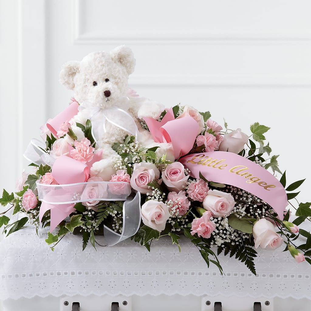Touch of Sympathy Casket Spray – Schoodic In Bloom, Winter Harbor ME