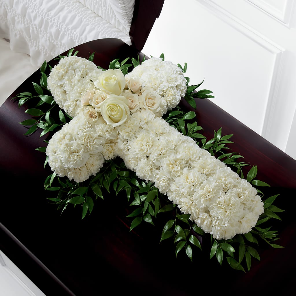 Peaceful Memories Casket Spray (Standard) – Schoodic In Bloom, Winter Harbor ME