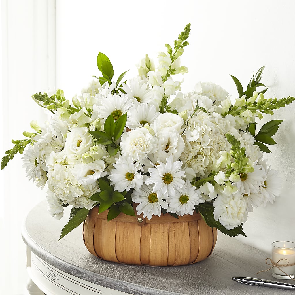 Pure Ivory Basket – Schoodic In Bloom, Winter Harbor ME