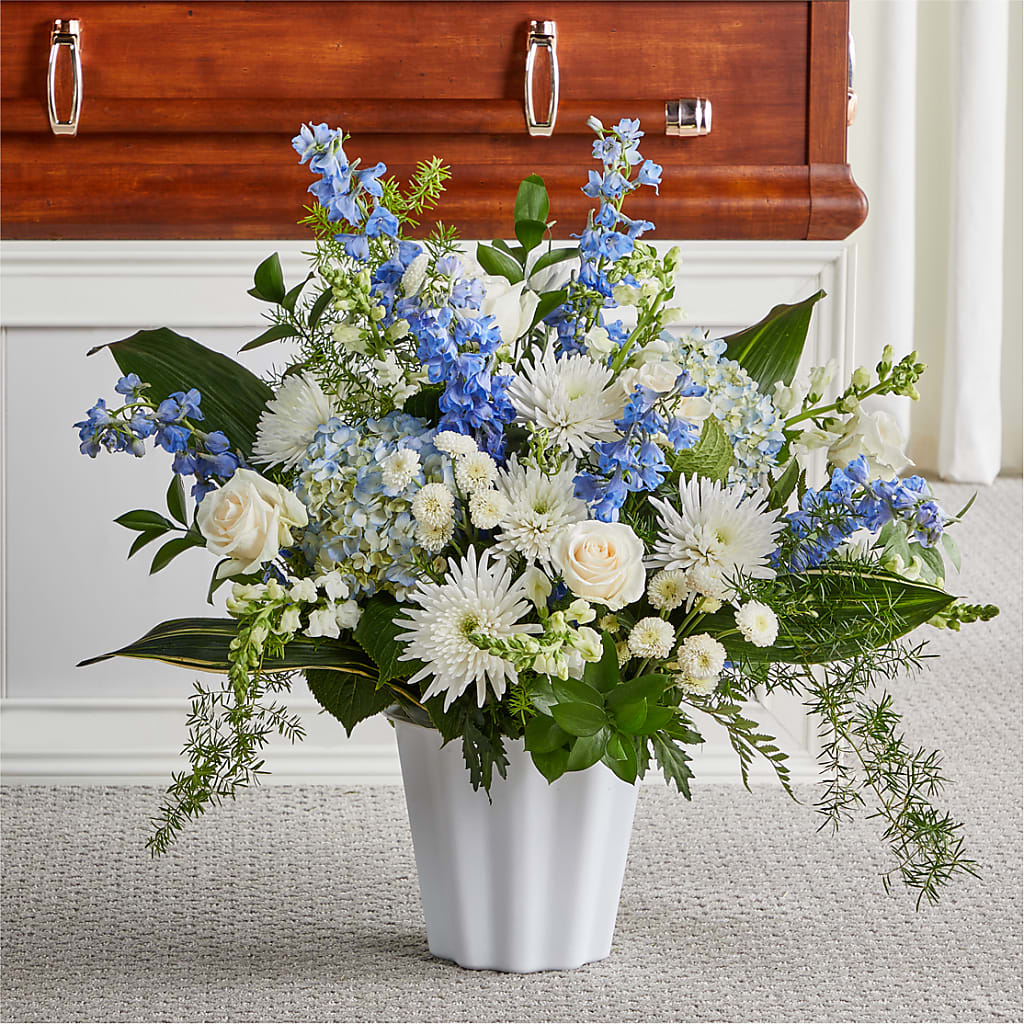Everlasting Memories Floor Basket – Schoodic In Bloom, Winter Harbor ME