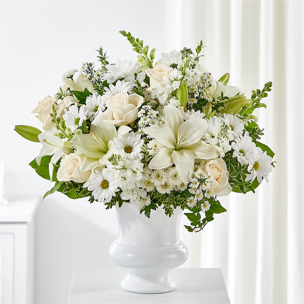 Uplifting Urn Arrangement – Schoodic In Bloom, Winter Harbor ME