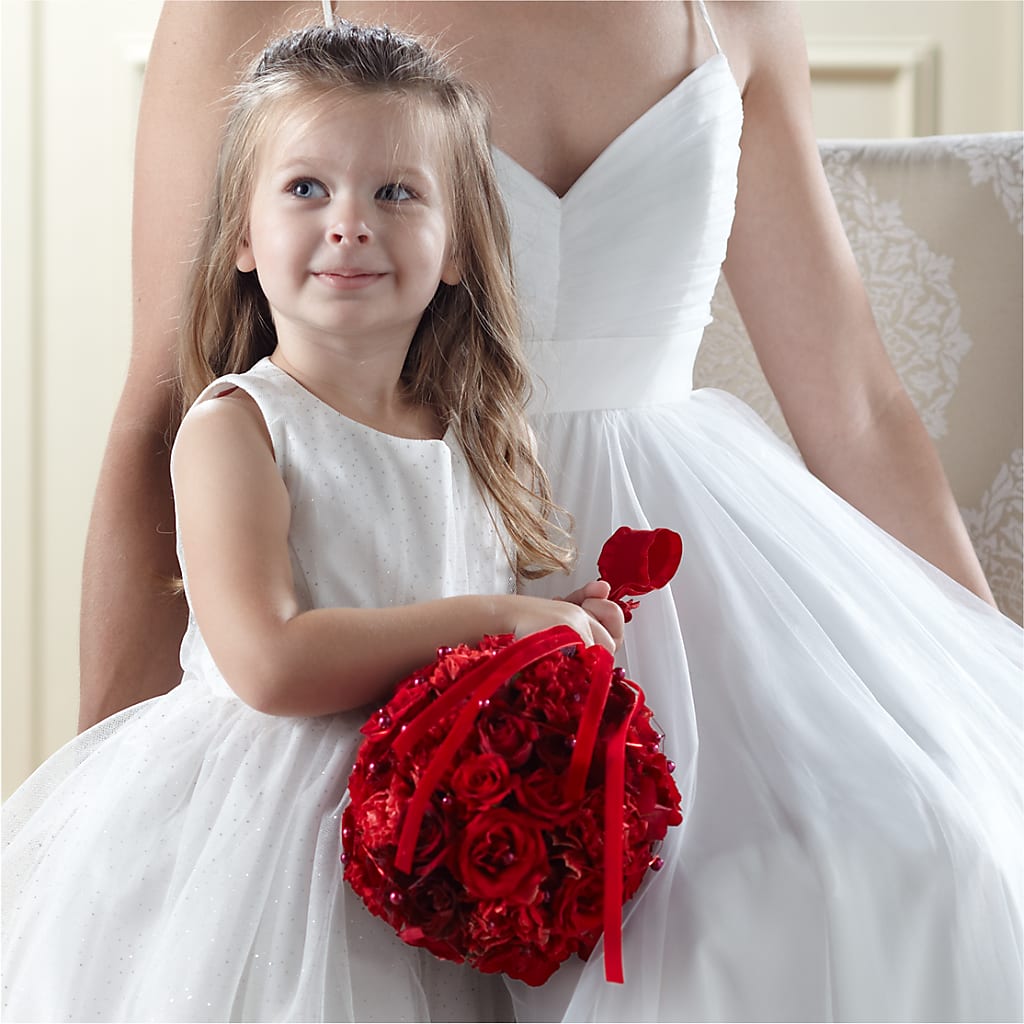 Pure at Heart Flower Girl Arrangement – Schoodic In Bloom, Winter Harbor ME