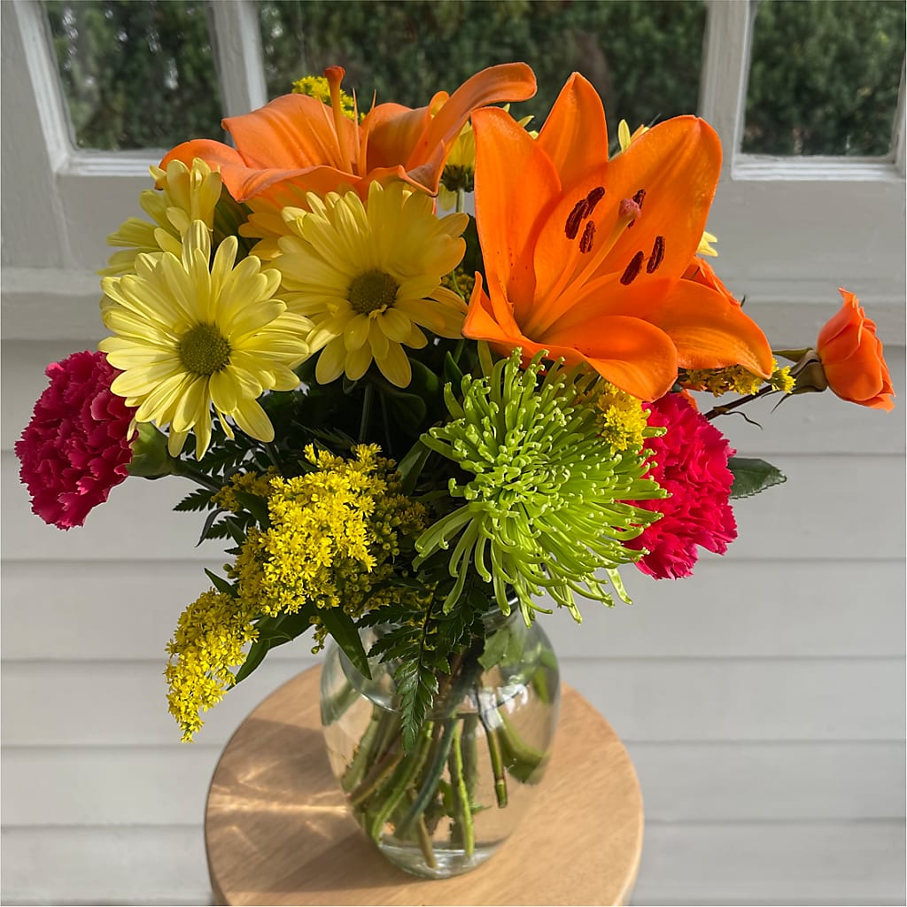 Bold & Bright – A Florist Original –  Schoodic In Bloom, Winter Harbor ME