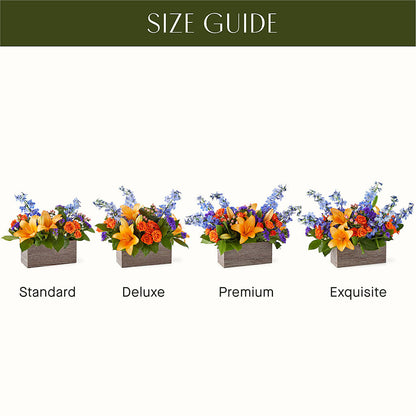 Radiant Citrus Box Bouquet –  Schoodic In Bloom, Winter Harbor ME