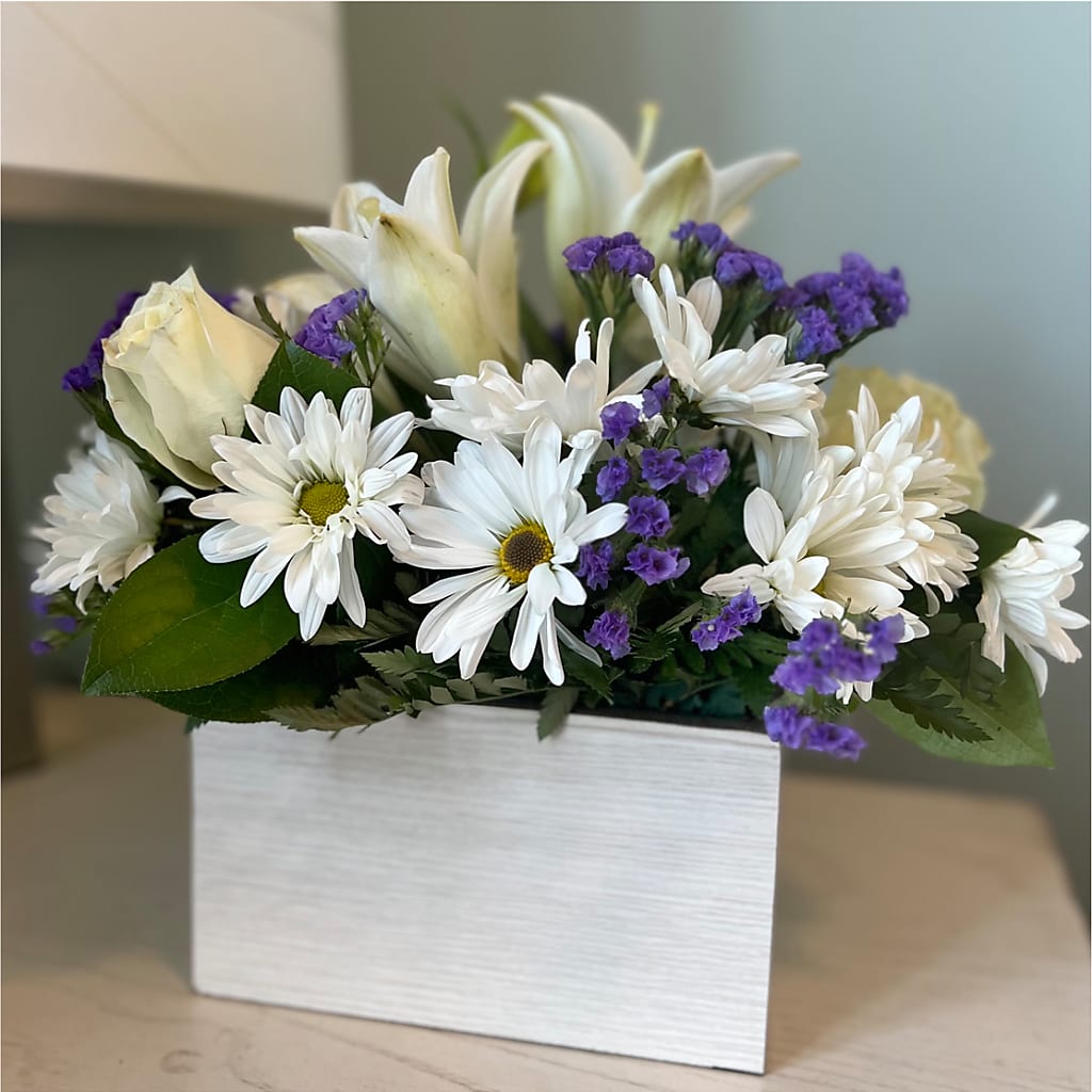 Beyond Blue Box Bouquet –  Schoodic In Bloom, Winter Harbor ME