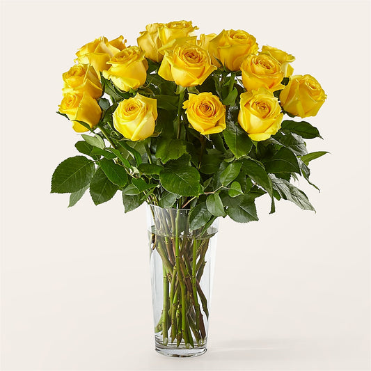 Long Stem Yellow Rose Bouquet –  Schoodic In Bloom, Winter Harbor ME