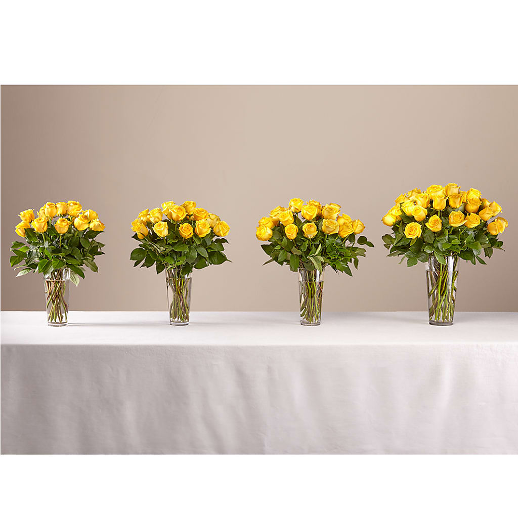 Long Stem Yellow Rose Bouquet –  Schoodic In Bloom, Winter Harbor ME