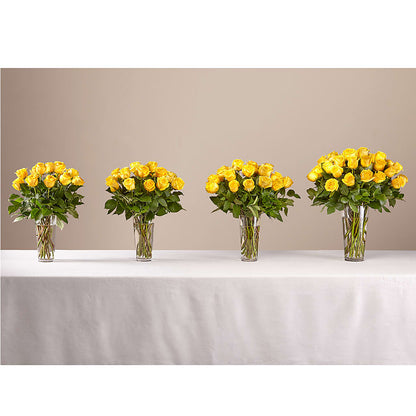 Long Stem Yellow Rose Bouquet –  Schoodic In Bloom, Winter Harbor ME