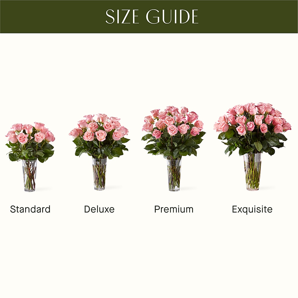 Long Stem Pink Rose Bouquet –  Schoodic In Bloom, Winter Harbor ME