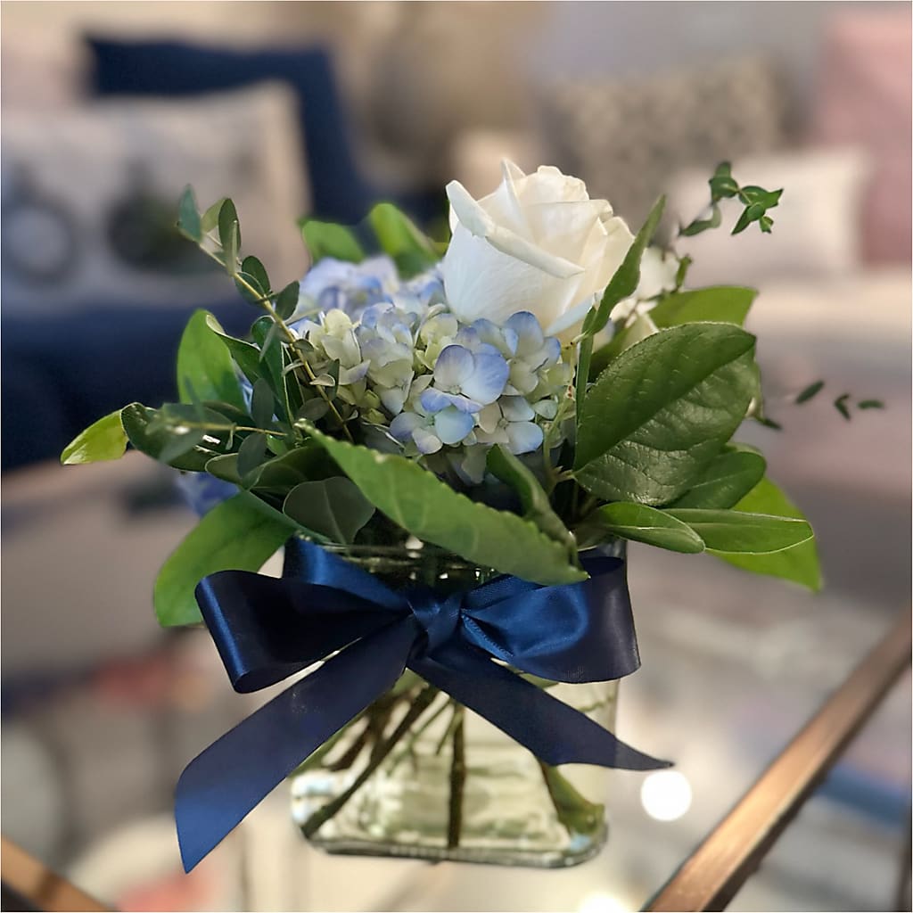 Sky Blue Delight Bouquet –  Schoodic In Bloom, Winter Harbor ME