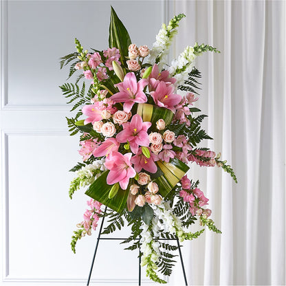 Elegant Embrace Standing Spray –  Schoodic In Bloom, Winter Harbor ME