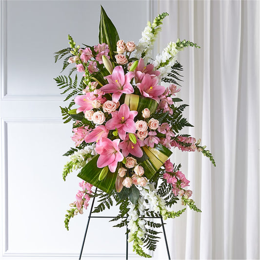 Elegant Embrace Standing Spray –  Schoodic In Bloom, Winter Harbor ME