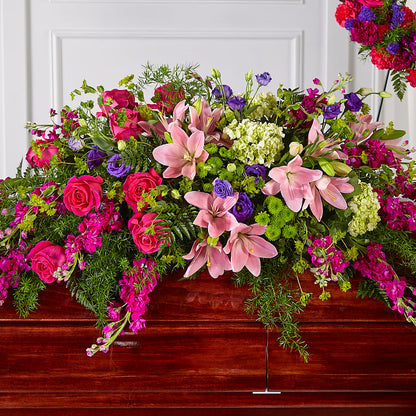 Radiant Tribute Casket Spray –  Schoodic In Bloom, Winter Harbor ME
