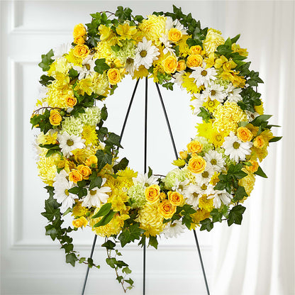 Golden Remembrance Wreath –  Schoodic In Bloom, Winter Harbor ME