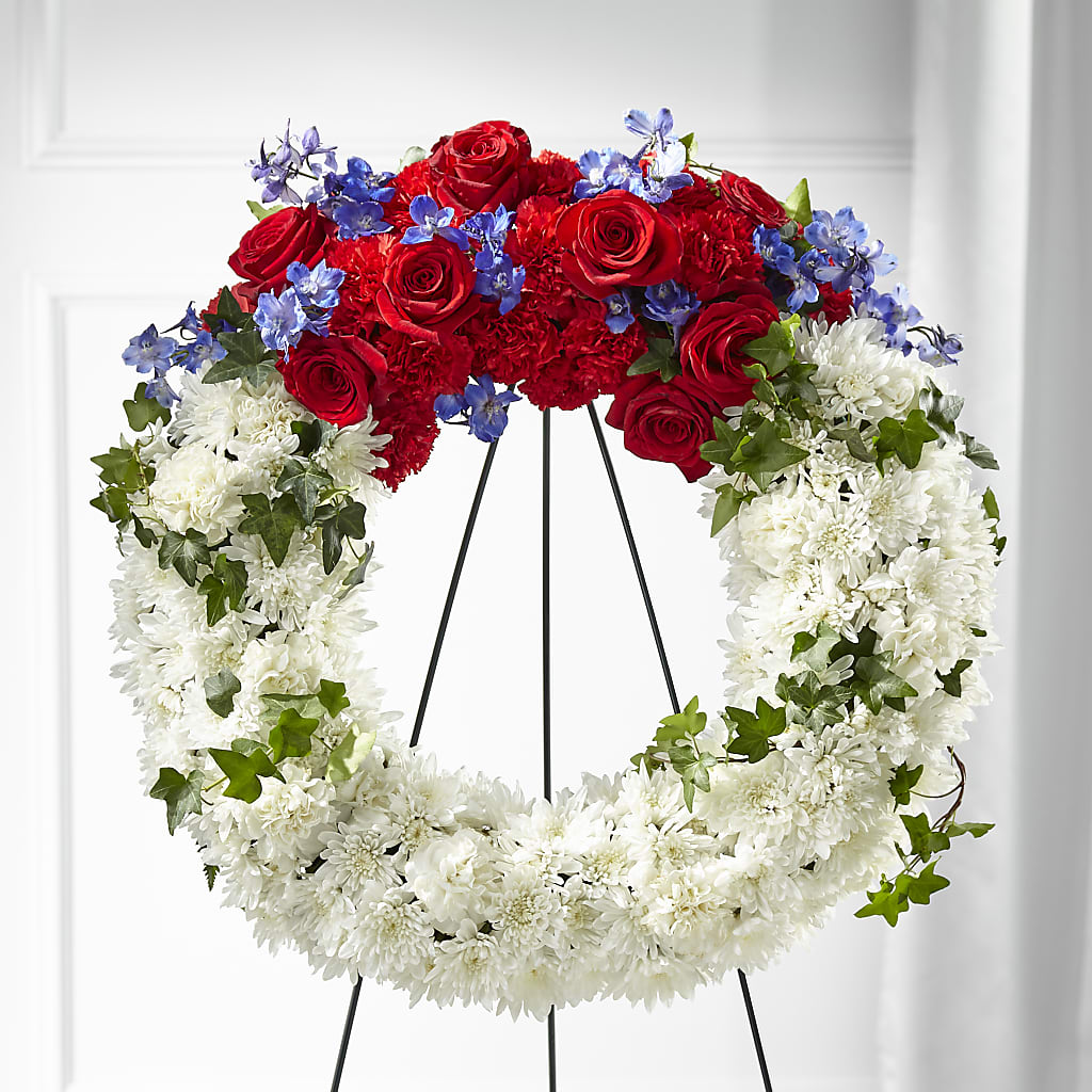 Patriotic Passion Wreath –  Schoodic In Bloom, Winter Harbor ME