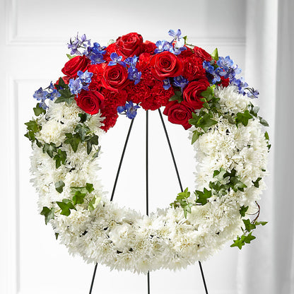 Patriotic Passion Wreath –  Schoodic In Bloom, Winter Harbor ME