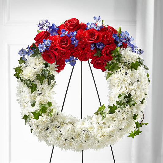 Patriotic Passion Wreath –  Schoodic In Bloom, Winter Harbor ME