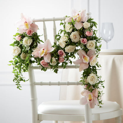 Orchid Rose Chair Décor –  Schoodic In Bloom, Winter Harbor ME