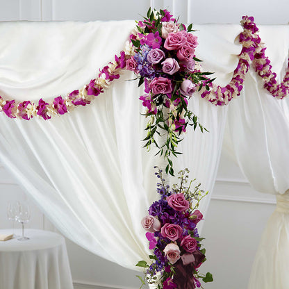 Color & Light Chuppah Decor –  Schoodic In Bloom, Winter Harbor ME